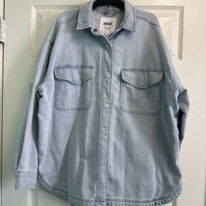 Aerie  soft denim button shacket